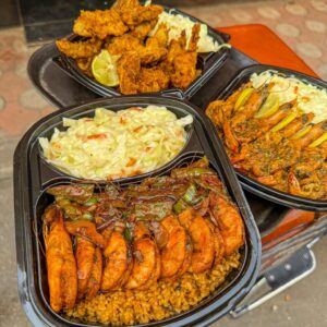 ارز بالجمبري المقلي